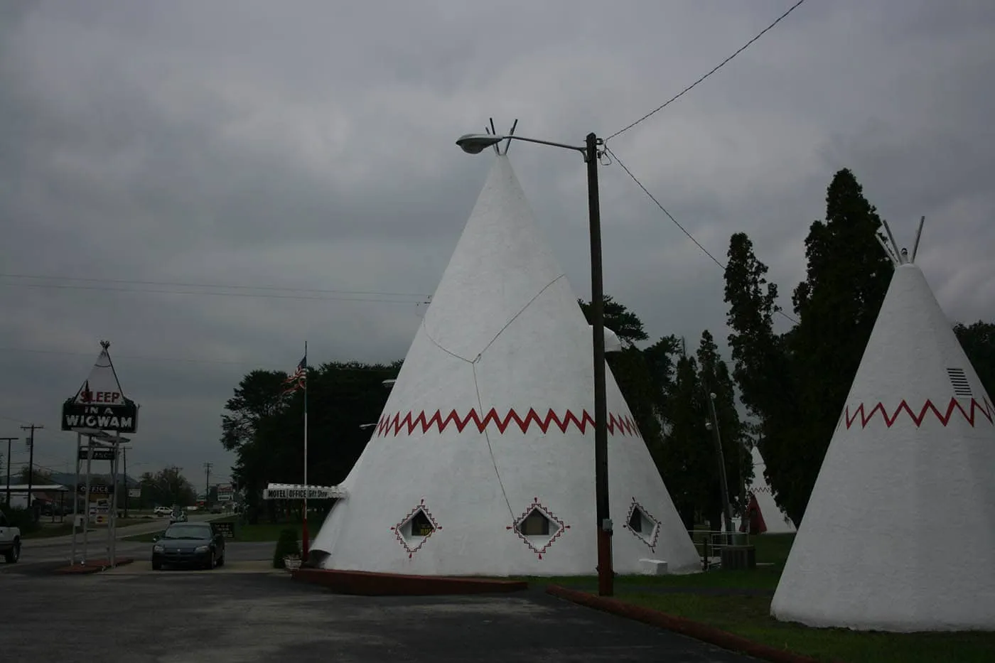 Wigwam Village Inn #2 teepee shaped motel in Cave City, Kentucky