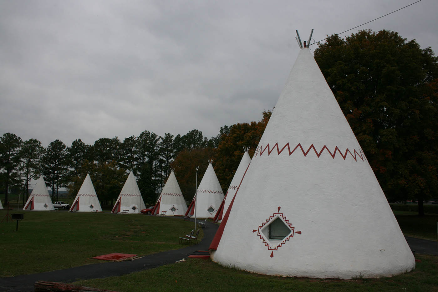 Wigwam Village Inn #2 teepee shaped motel in Cave City, Kentucky