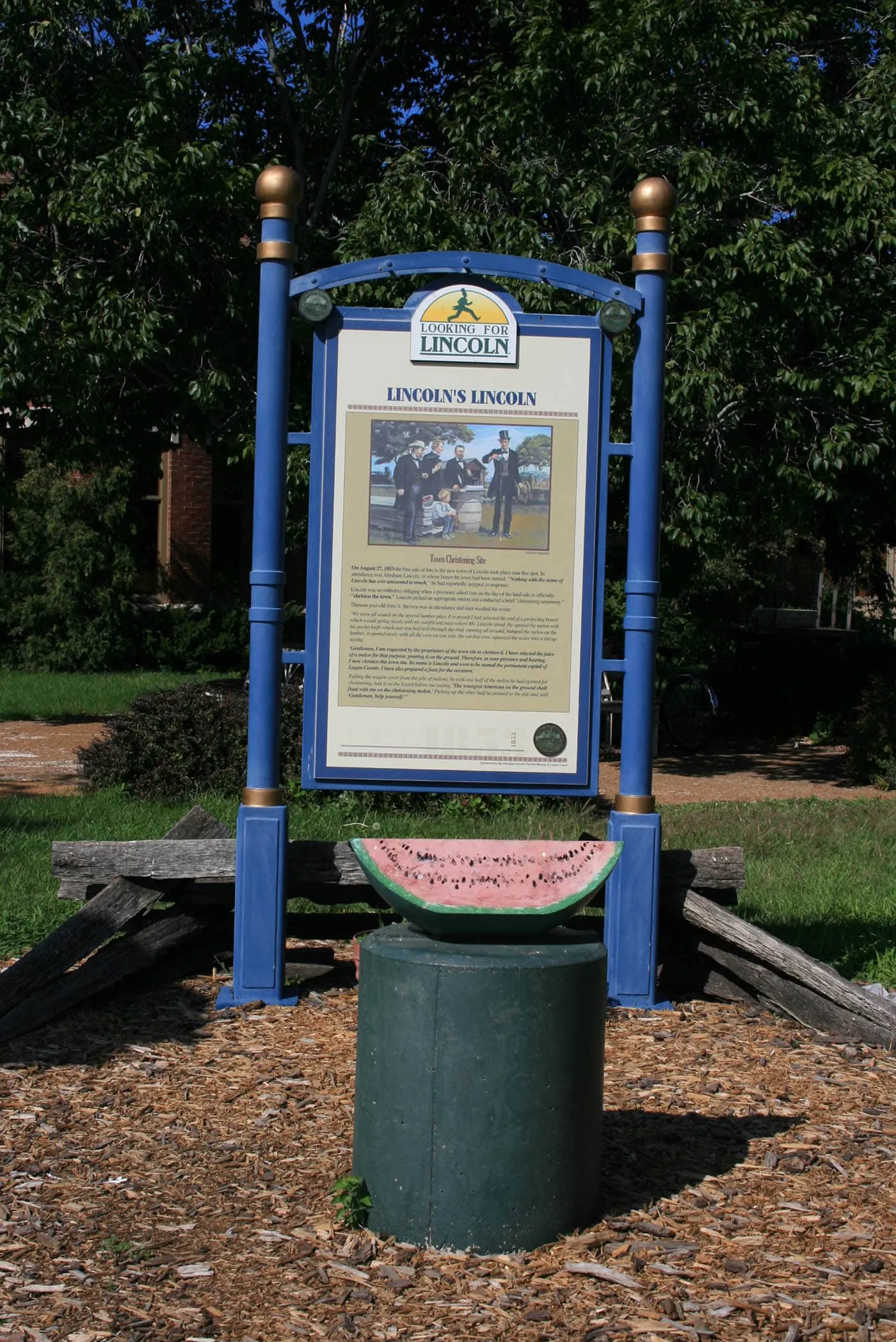 Abraham Lincoln Watermelon Monument in Lincoln, Illinois