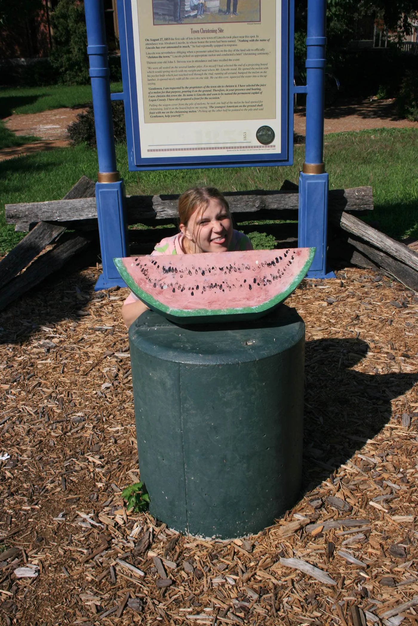 Abraham Lincoln Watermelon Monument in Lincoln, Illinois