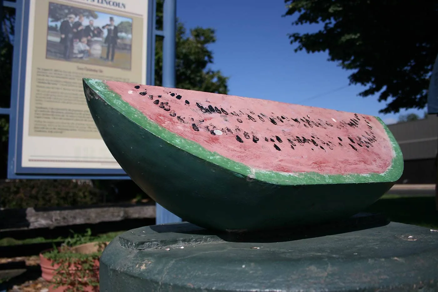 Abraham Lincoln Watermelon Monument in Lincoln, Illinois