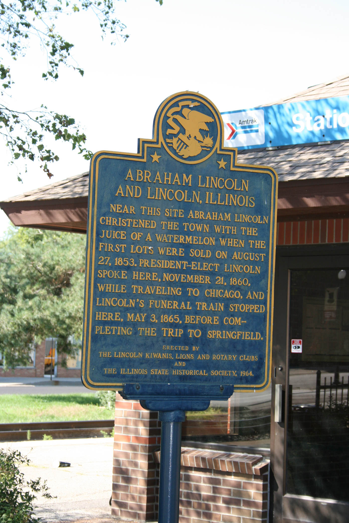 Abraham Lincoln Watermelon Monument in Lincoln, Illinois