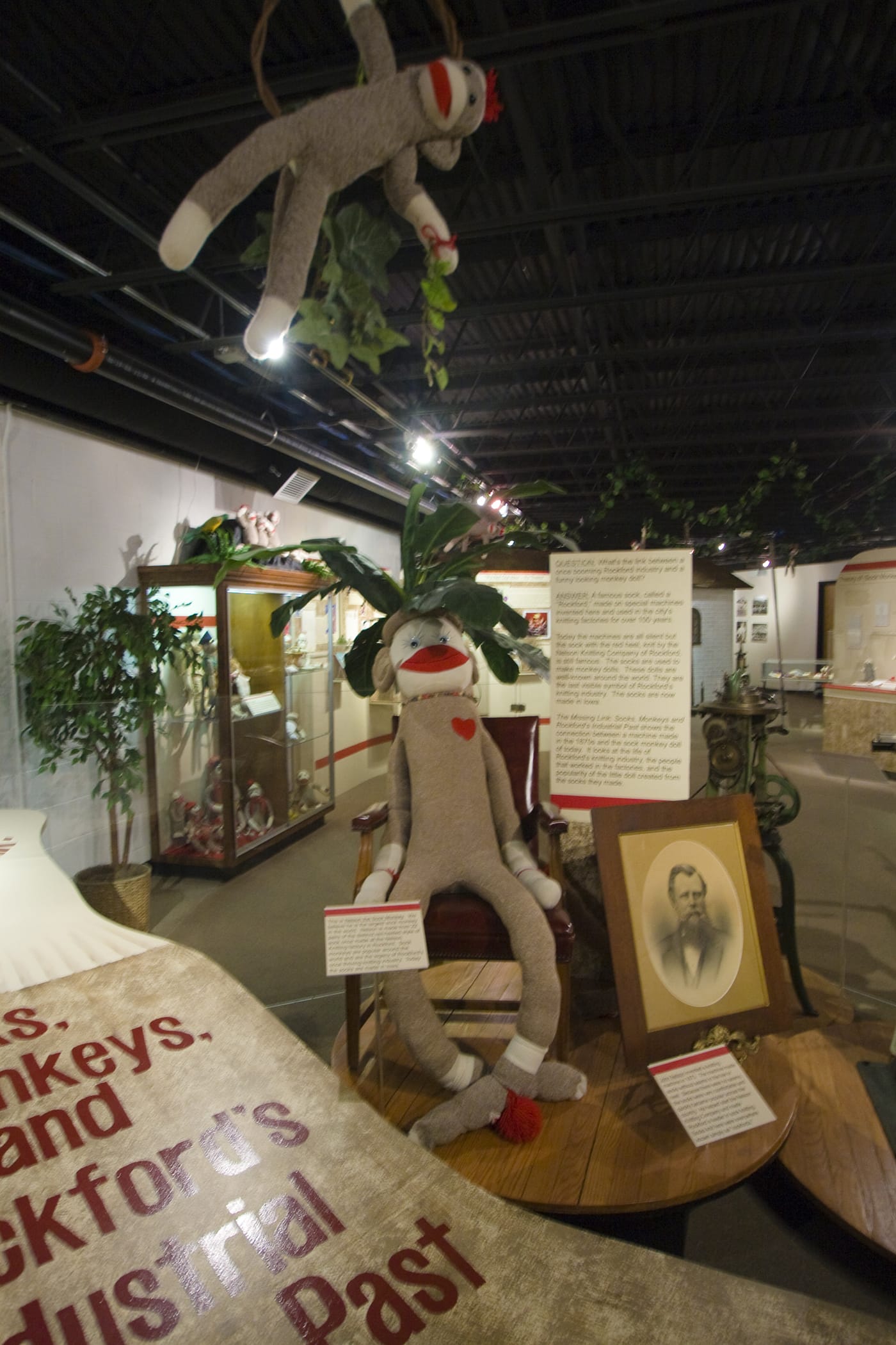 Sock Monkey Museum at Midway Village in Rockford, Illinois