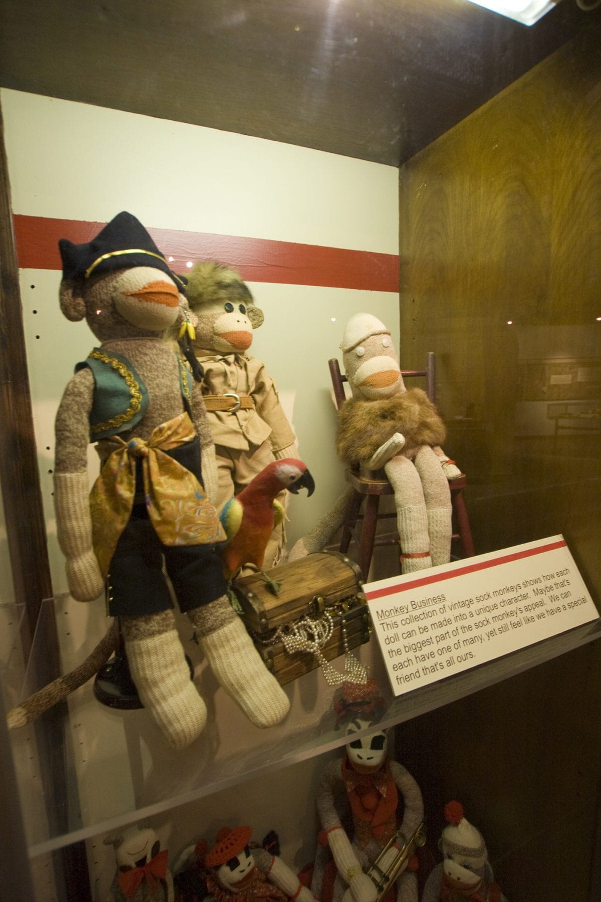 Sock Monkey Museum at Midway Village in Rockford, Illinois