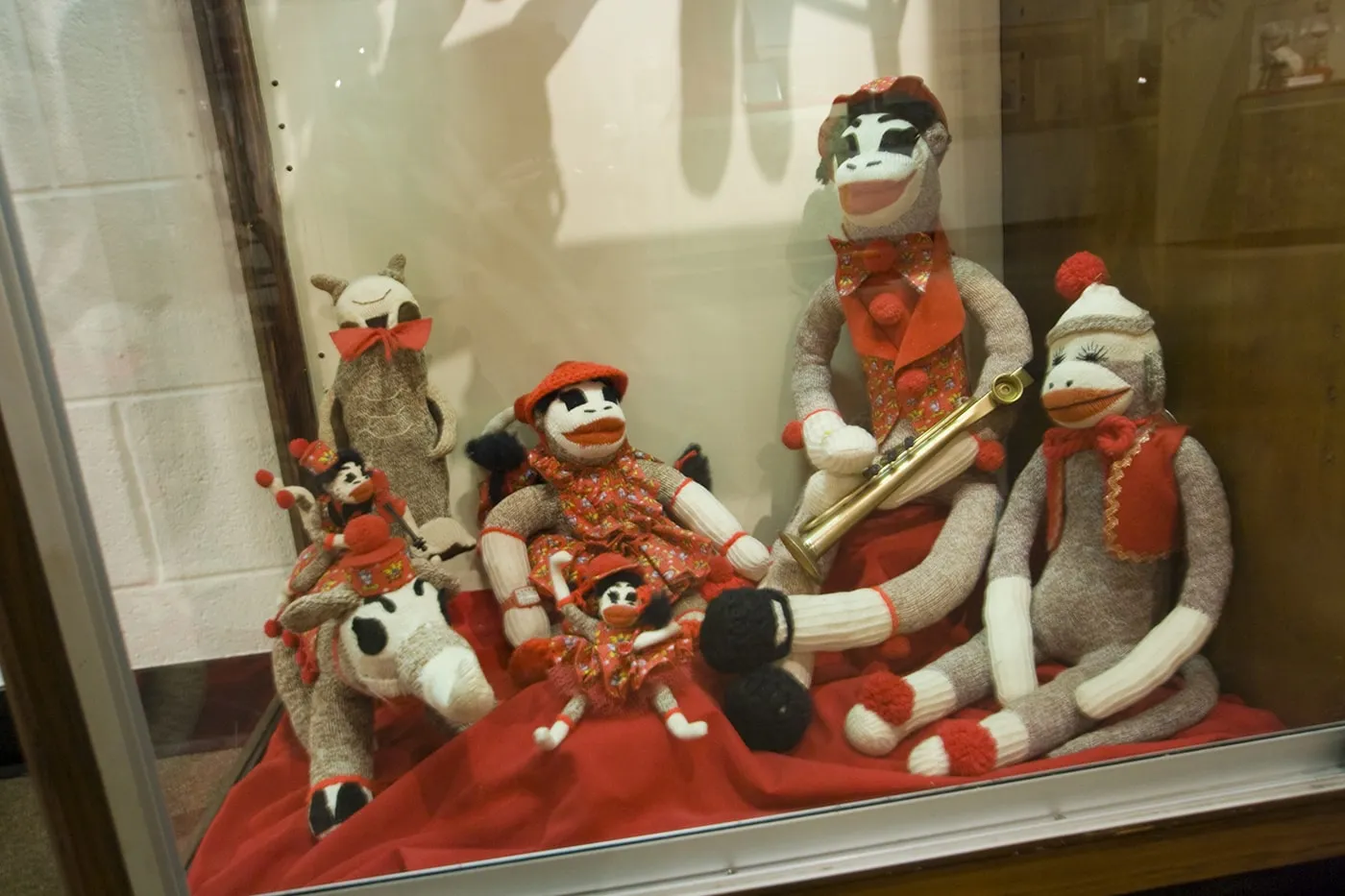 Sock Monkey Museum at Midway Village in Rockford, Illinois