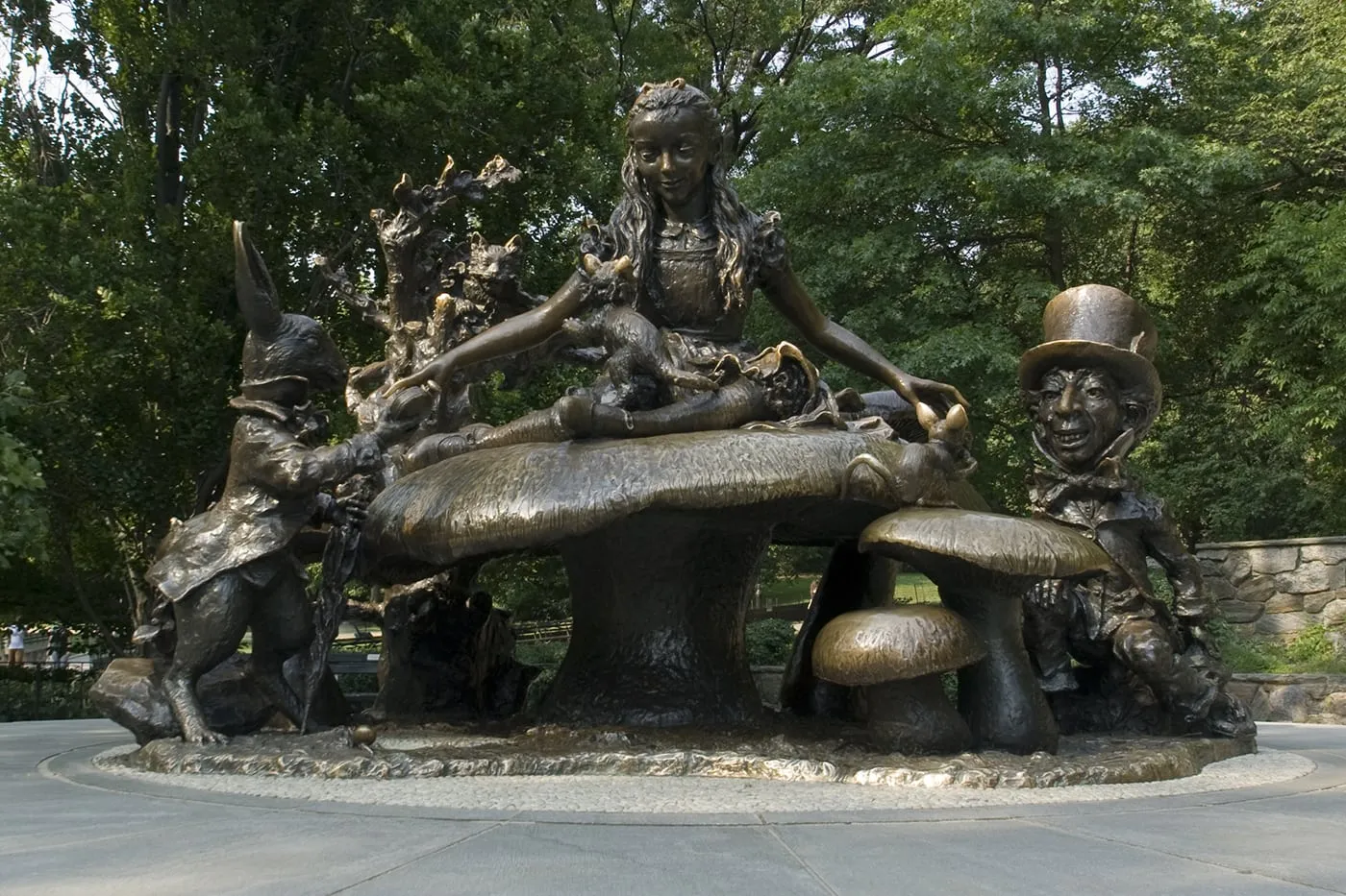 Alice in Wonderland Statue in Central Park, New York City.