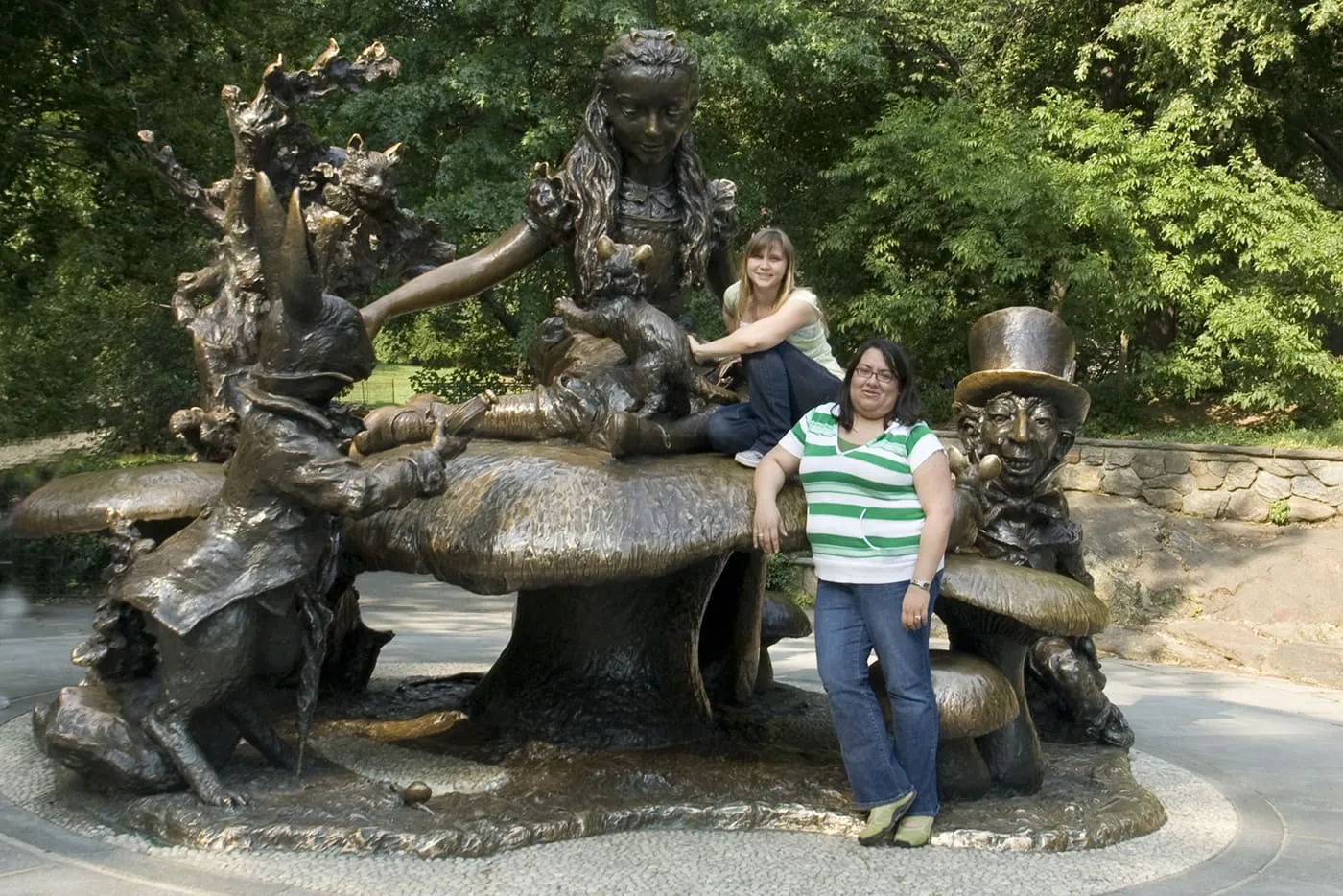 Alice in Wonderland Statue in Central Park, New York City.
