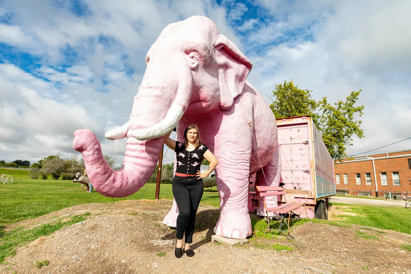 Pink Elephant Antique Mall in Livingston, Illinois - Route 66 Roadside Attraction