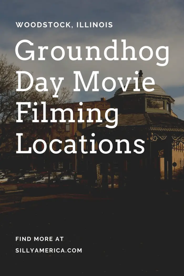 Dressed up as Punxsutawney, Pennsylvania, the Groundhog Day movie was actually filmed in Woodstock, Illinois, and you can visit everywhere Bill Murray was. Visit this town full of funny roadside attractions featured in scenes from the movie and join the party on an Illinois road trip or to celebrate the holiday. #GroundhogDay #GroundhogDayHumor #GroundhogDayMovie #GroundhogDayActivities #GroundhogDayMovieScene #GroundhogDayMovieArt #GroundhogDayMovieParty #GroundhogDayMovieFunny #IllinoisTravel