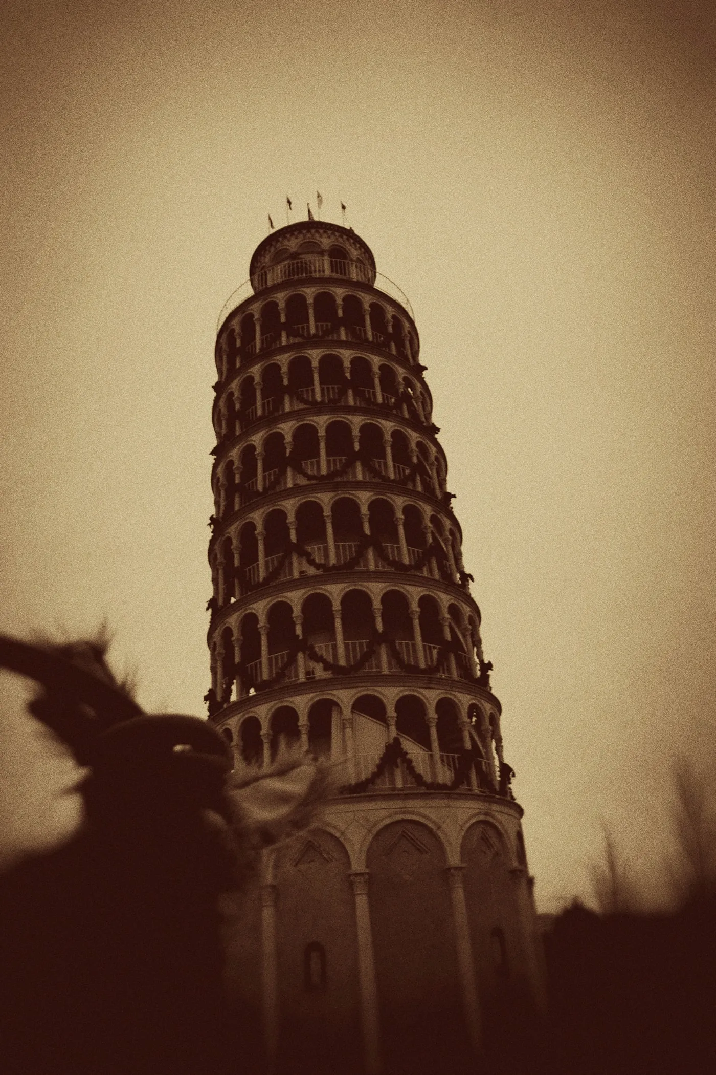 Leaning Tower of Niles - a roadside attraction in Niles, Illinois