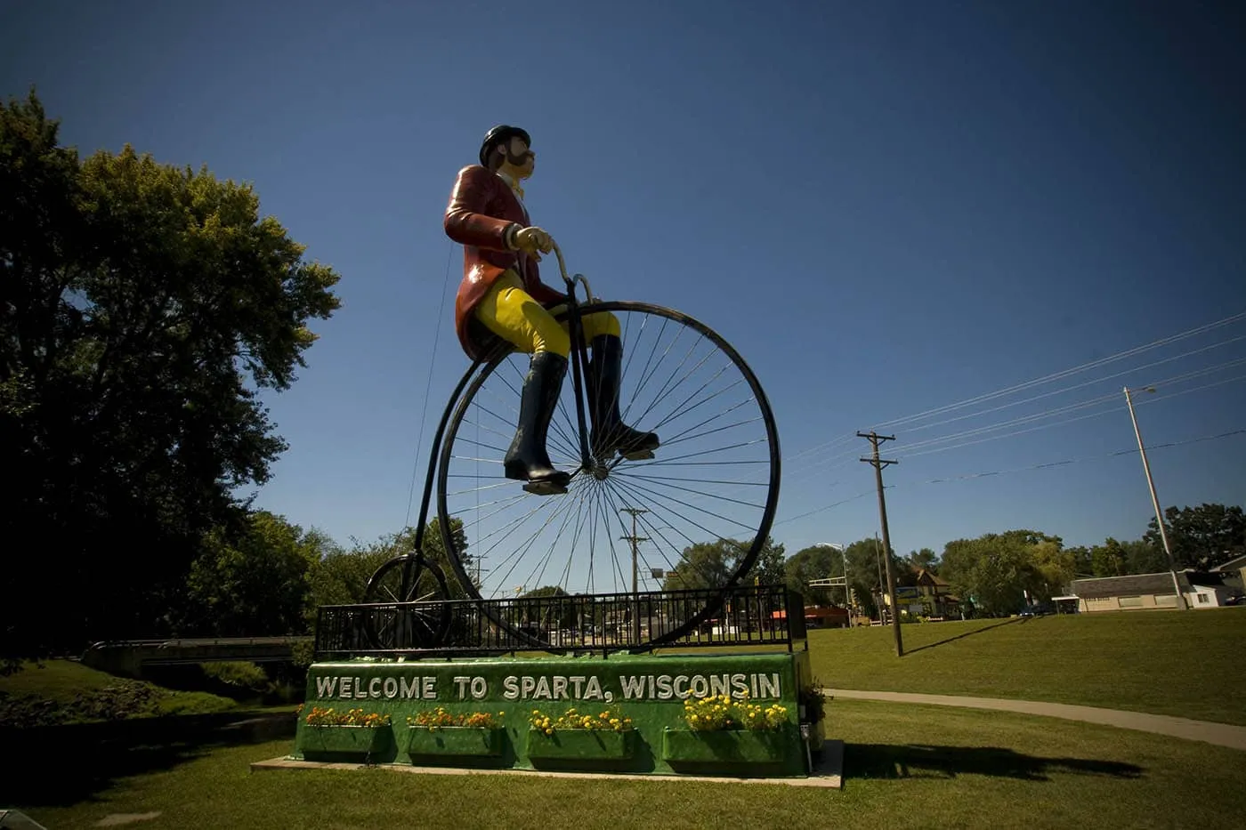 Big Ben, Ben Bikin - World's Largest Bicyclist in Sparta, Wisconsin
