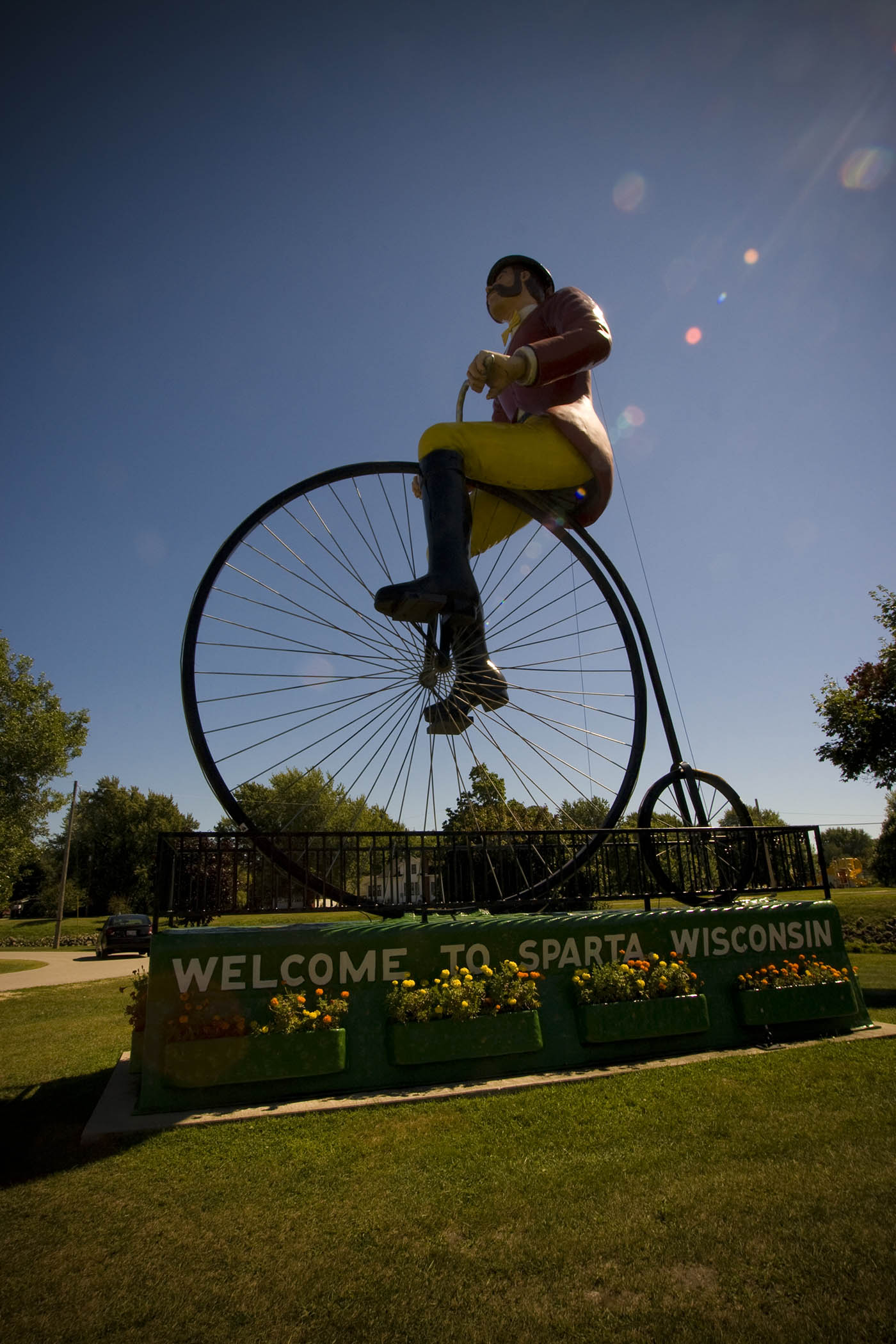 Big Ben, Ben Bikin - World's Largest Bicyclist in Sparta, Wisconsin