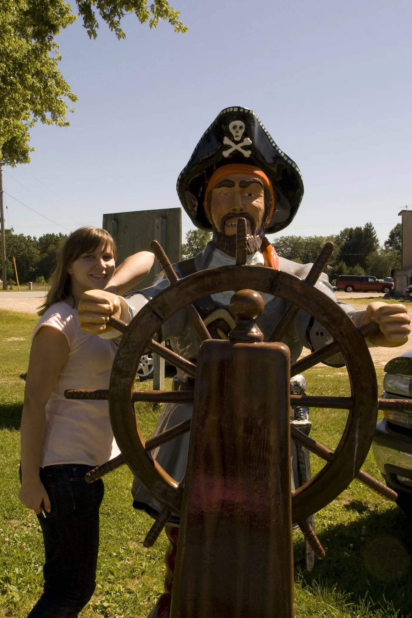 Fiberglass Pirate with wheel - Fast Fiberglass Animals, Shapes & Trademarks in Sparta, Wisconsin