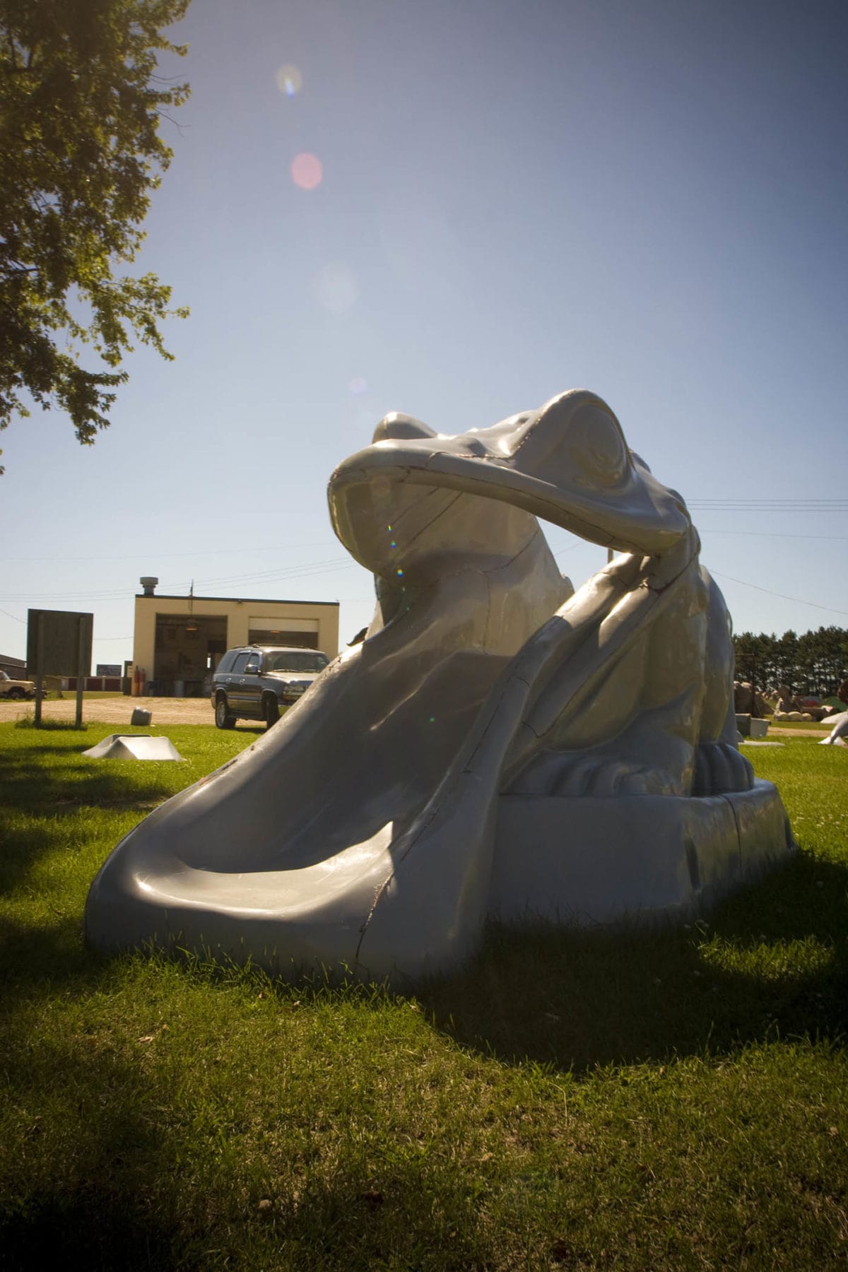 Unfinished fiberglass frog slide - Fast Fiberglass Animals, Shapes & Trademarks in Sparta, Wisconsin