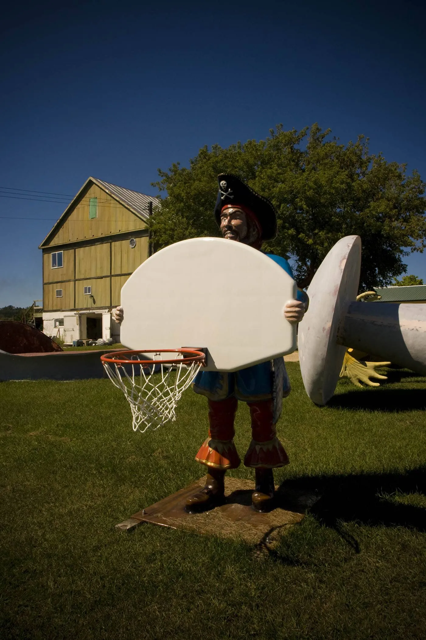 Fiberglass Pirate with Basketball Hoop - Fast Fiberglass Animals, Shapes & Trademarks in Sparta, Wisconsin