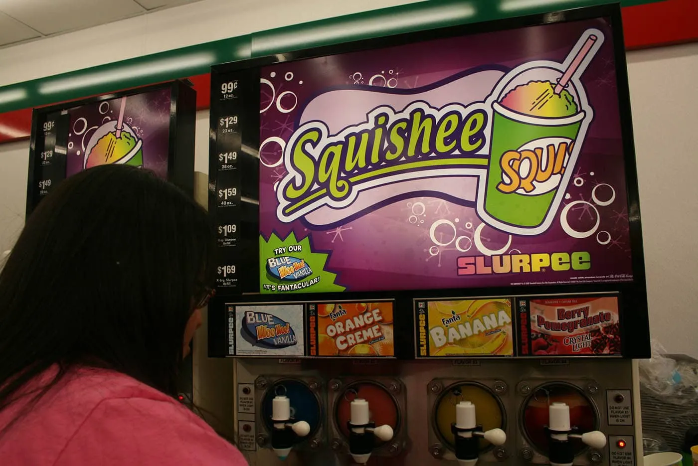 Squishee machine at The Simpsons Kwik E Mart 7-11 in Chicago, Illinois in Chicago, Illinois