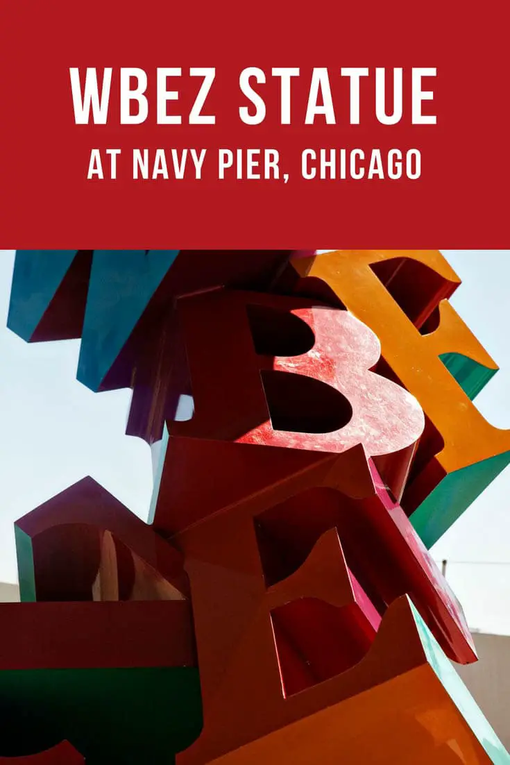 WBEZ Statue at Navy Pier in Chicago, Illinois