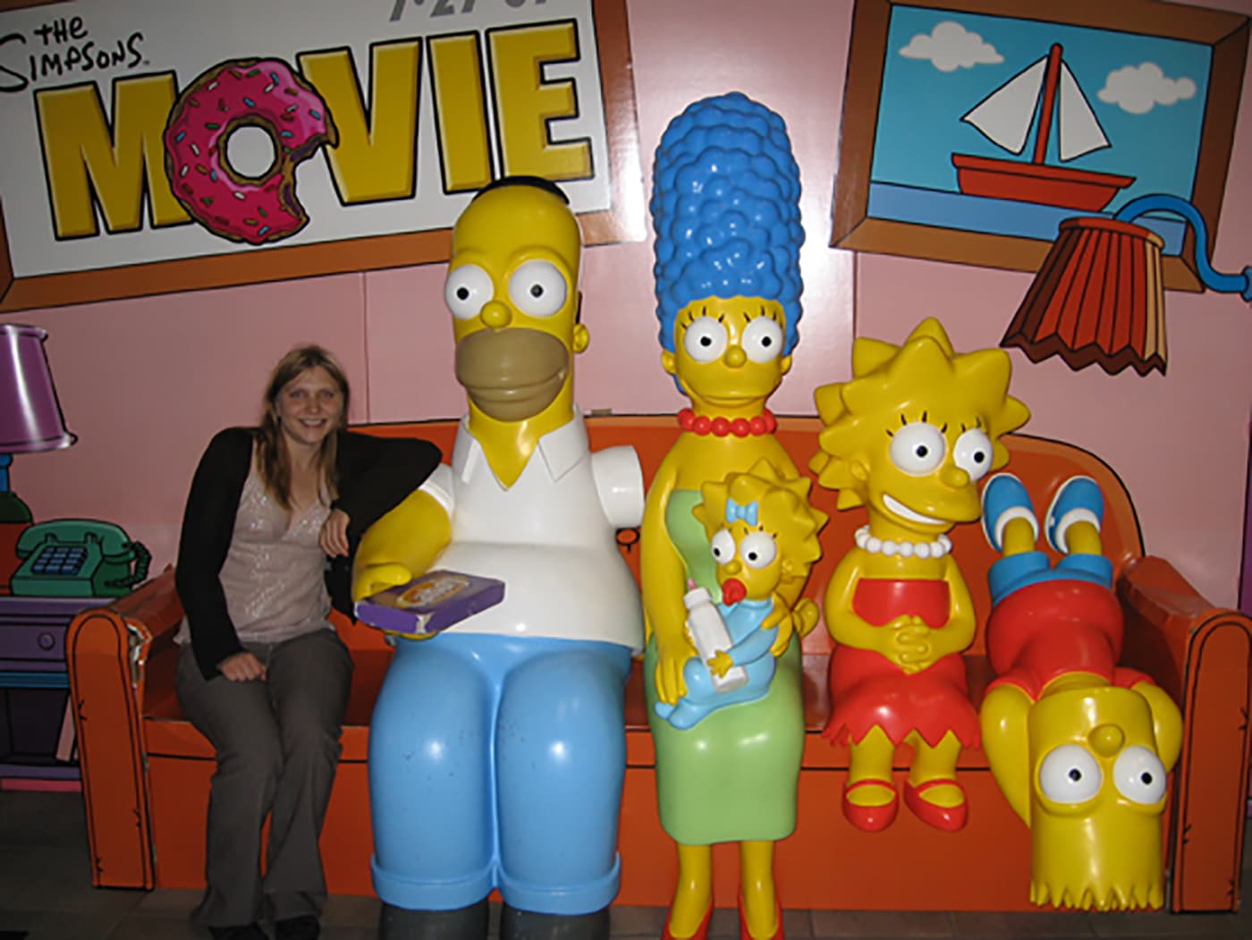 Sit on a couch with the Simpson Family, a promotional tie-in for The Simpsons Movie