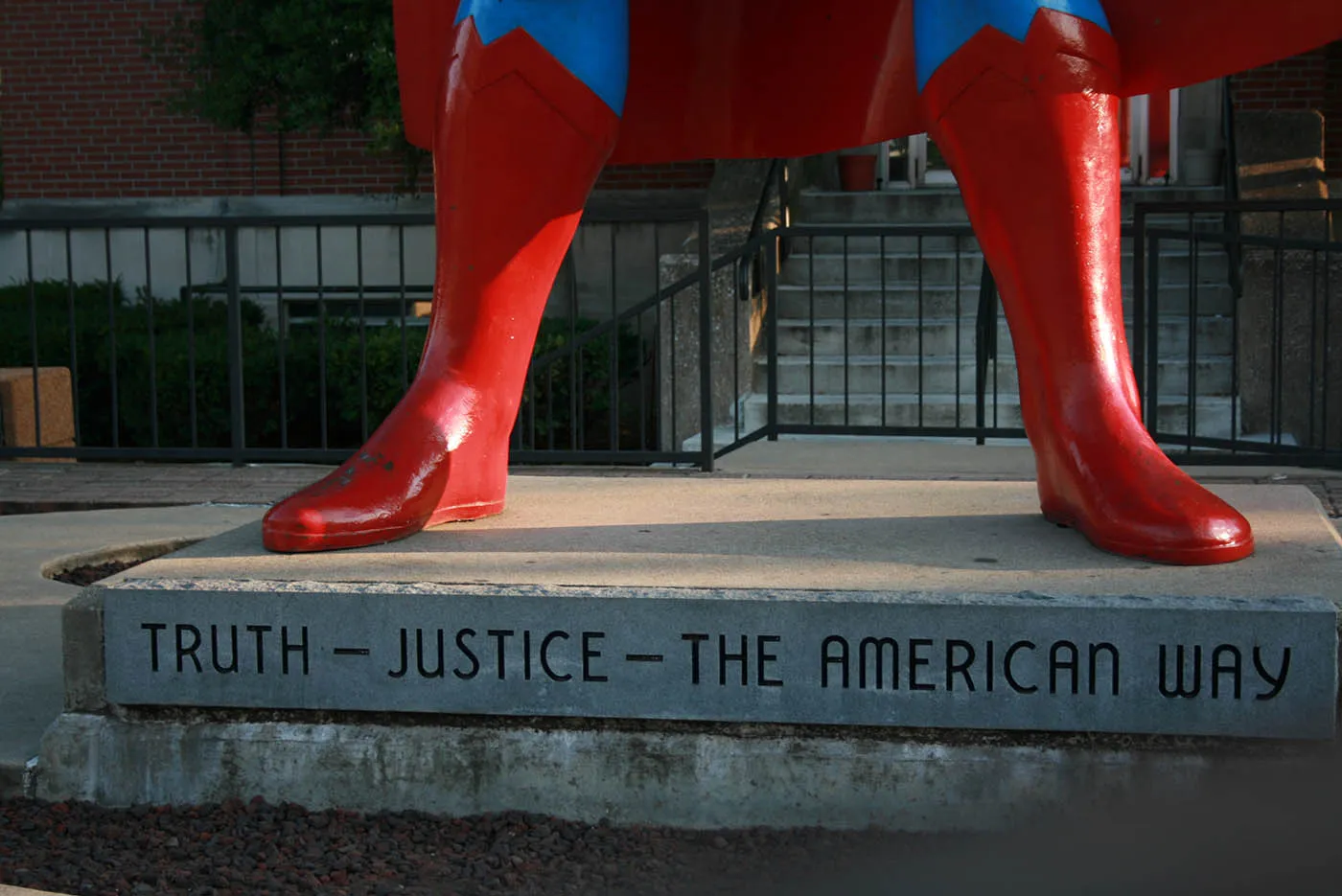 Giant Superman Statue in Metropolis, Illinois