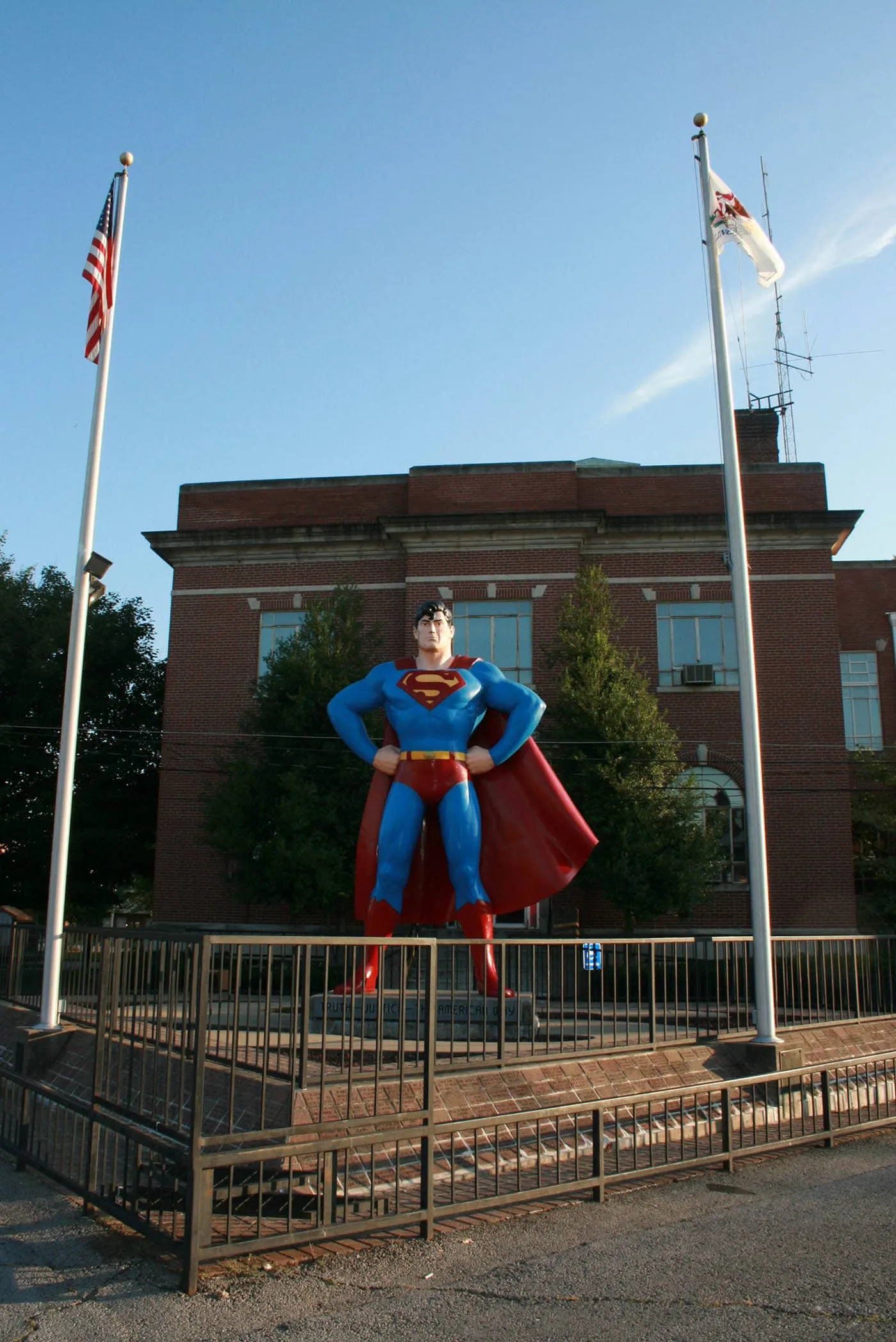 Giant Superman Statue in Metropolis, Illinois
