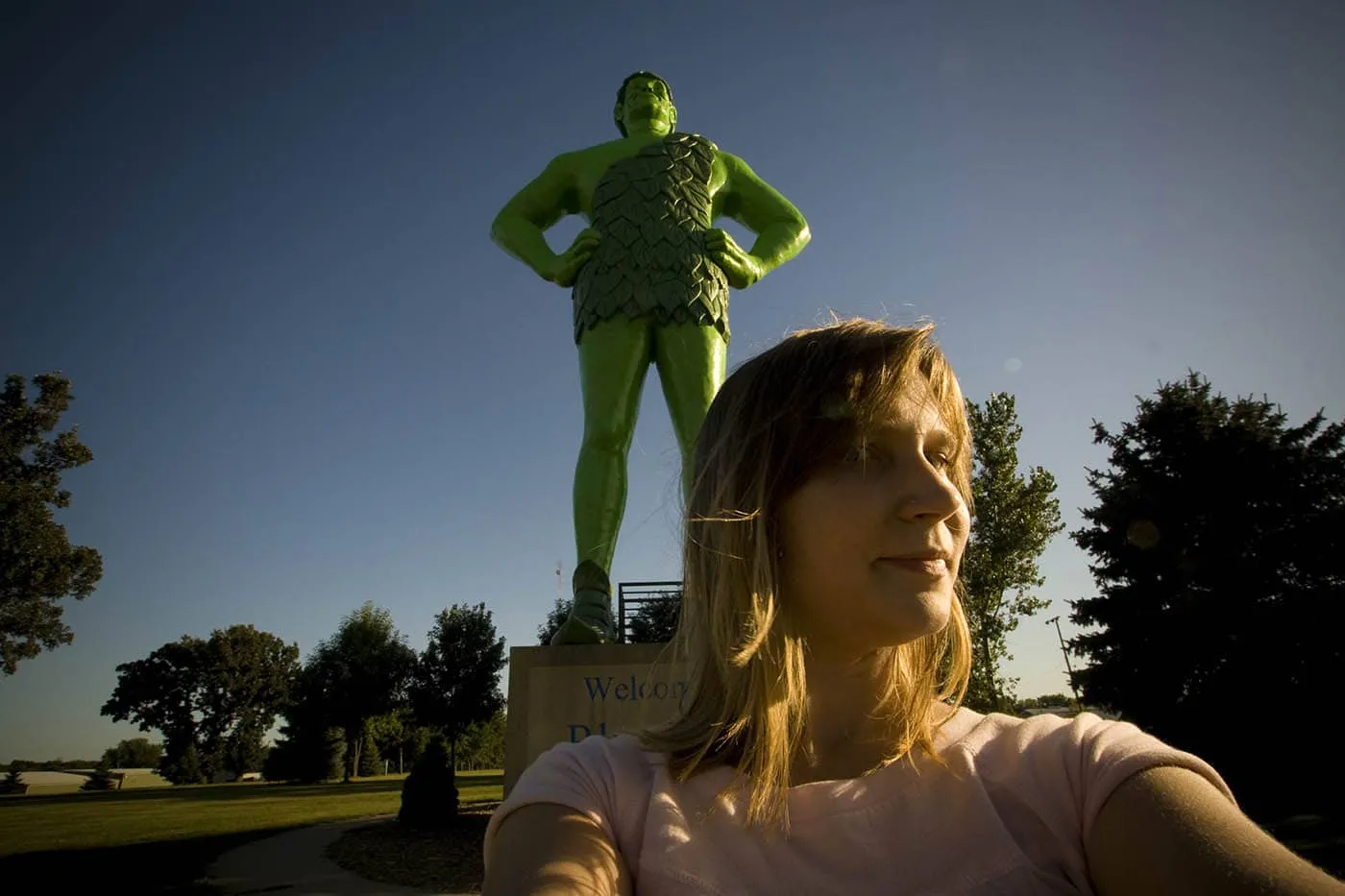 Jolly Green Giant statue in Blue Earth, Minnesota