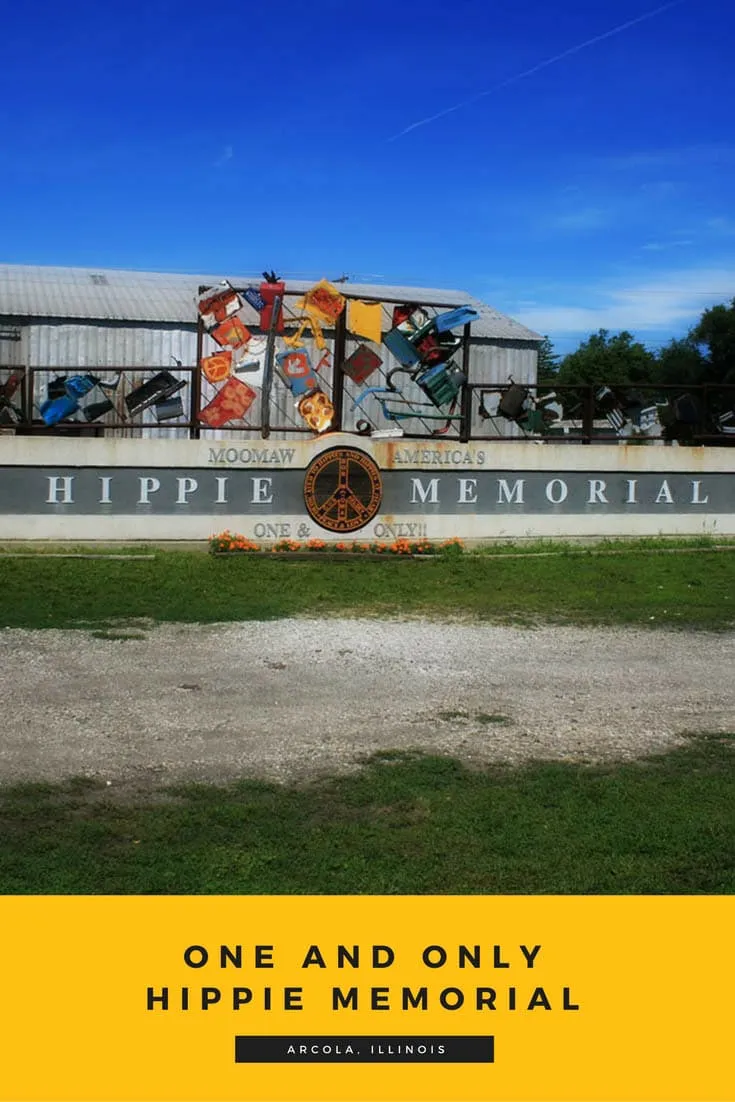Photos of Bob Moomaw's One and Only Hippie Memorial, a weird roadside attraction located in Arcola, Illinois, taken on a road trip through Illinois. Add this stop to your travel itinerary and bucket list of places to visit in Illinois on a road trip.
#IllinoisRoadsideAttractions #IllinoisRoadsideAttraction #RoadsideAttractions #RoadsideAttraction #RoadTrip #IllinoisRoadTrip #IllinoisRoadTripItinerary #IllinoisRoadTripMap #IllinoisRoadTripTravel #WeirdRoadsideAttractions #RoadTripStops