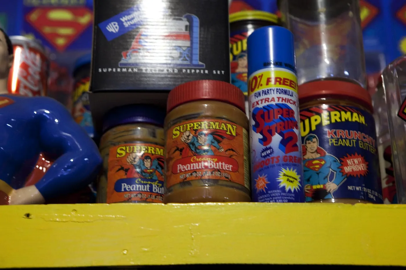 Superman peanut butter at the Super Museum in Metropolis, Illinois.