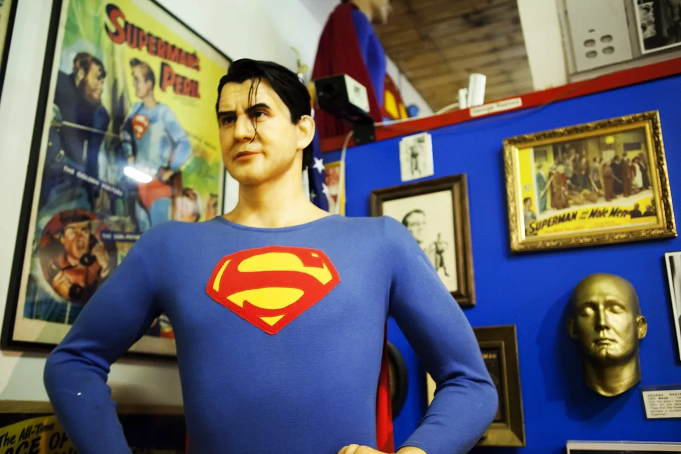 Superman mannequin at the Super Museum in Metropolis, Illinois.