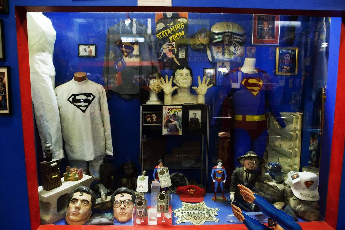 Superman memorabilia at the Super Museum in Metropolis, Illinois.