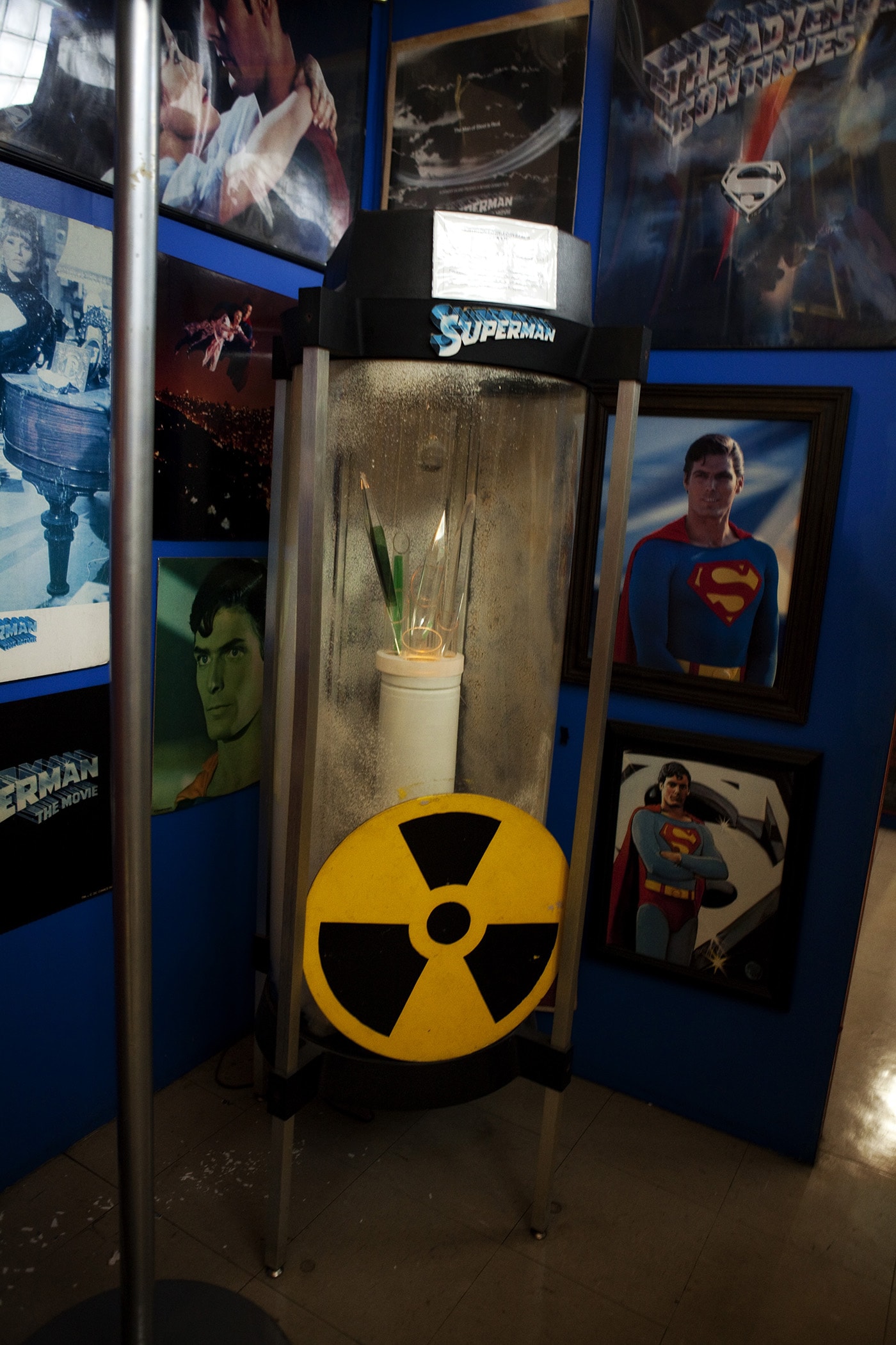 Superman memorabilia at the Super Museum in Metropolis, Illinois.