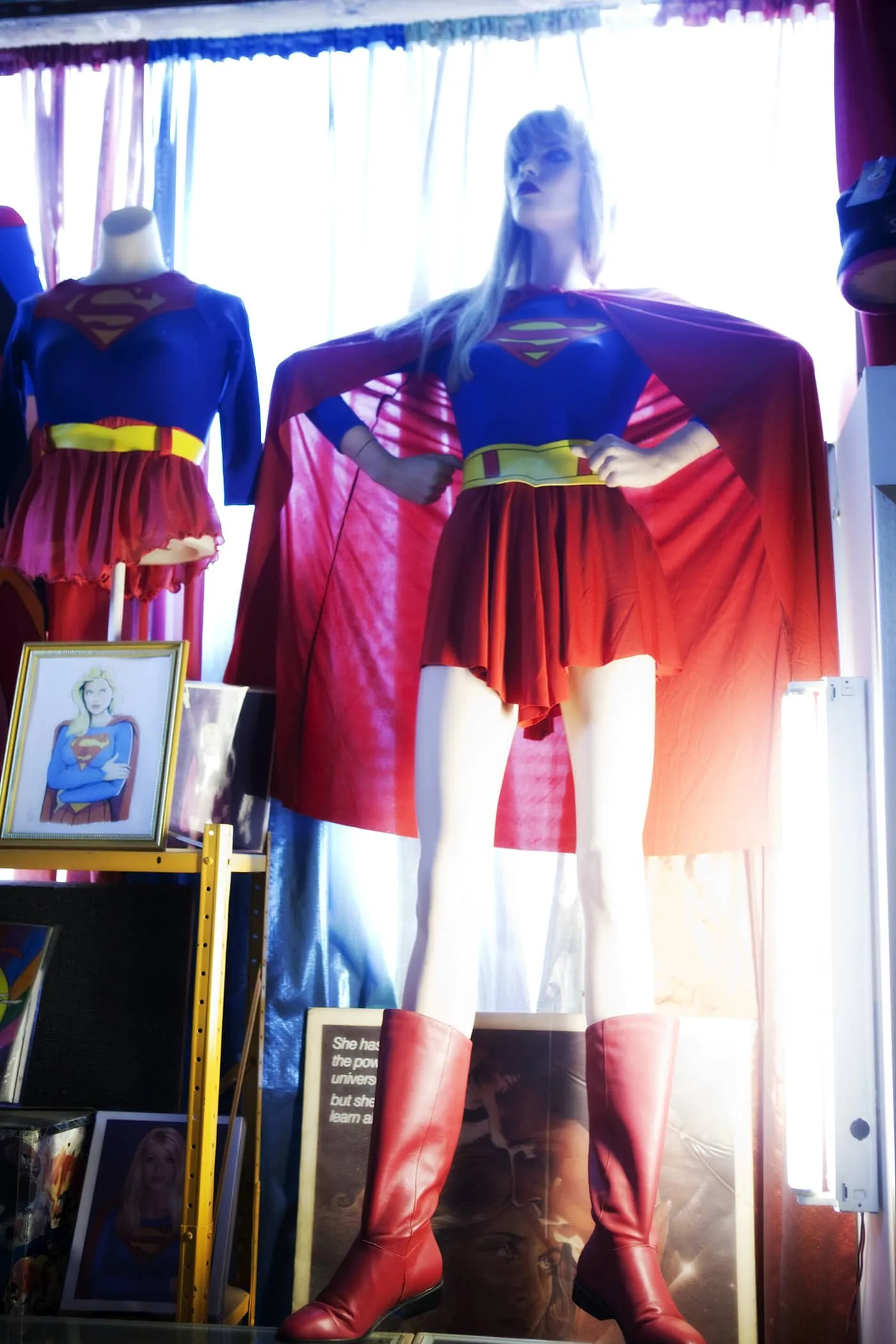 Supergirl costume at the Super Museum in Metropolis, Illinois.