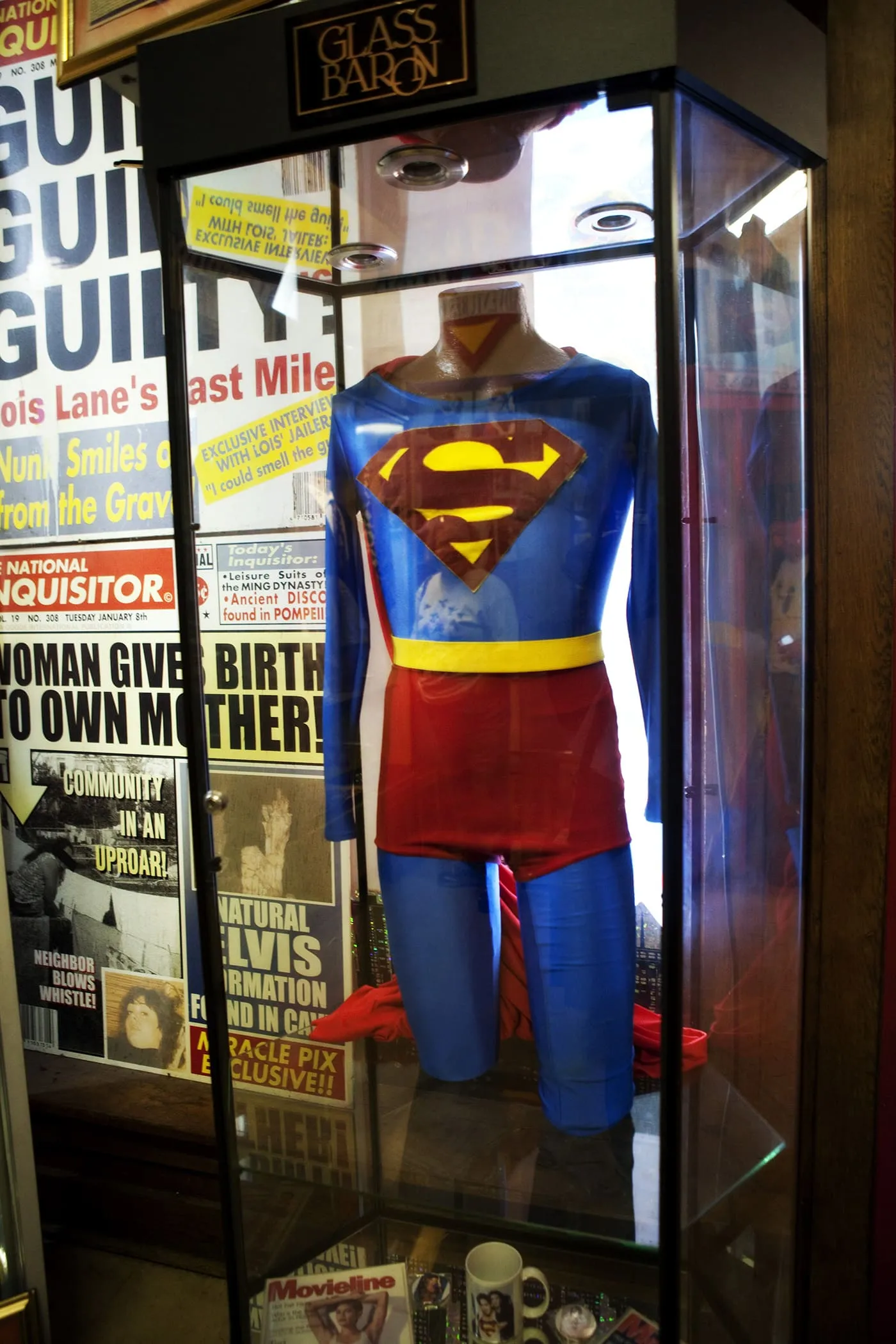 Superman costume at the Super Museum in Metropolis, Illinois.