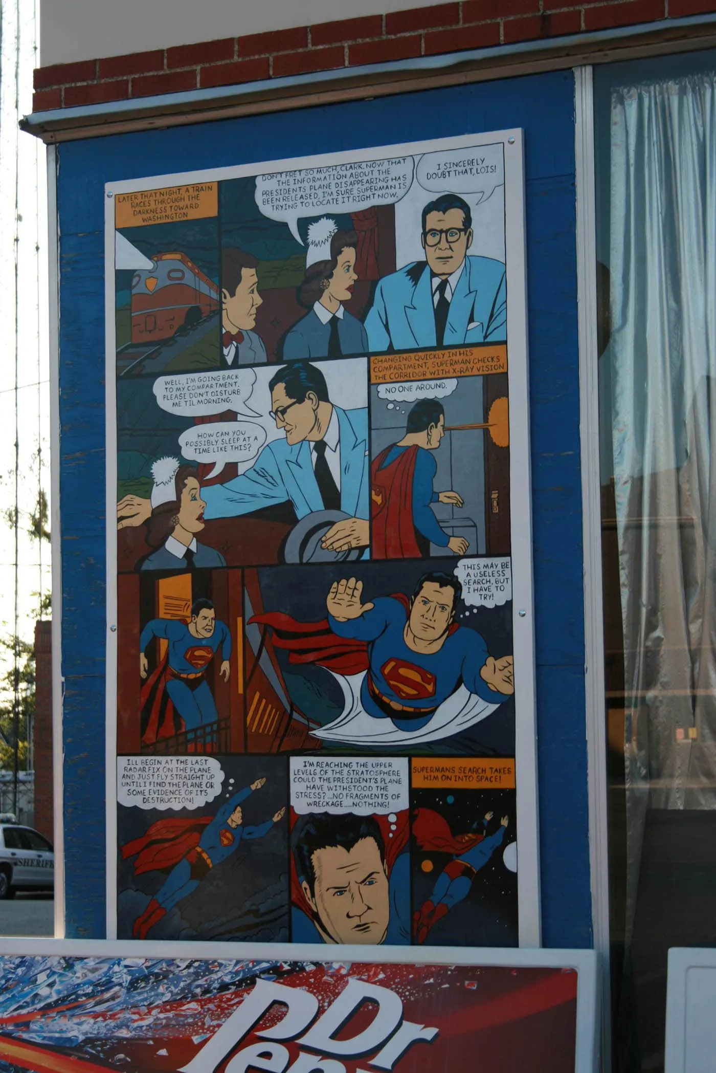 Comic Book in Superman Square in Metropolis, Illinois