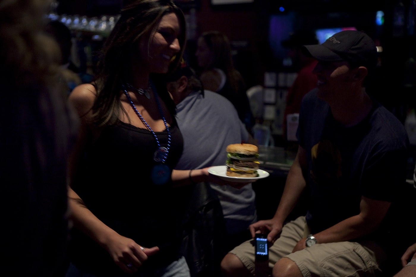 Guinness World Record for Biggest Hamburger at Mallie's Sport Bar and Grill in Southgate, Michigan