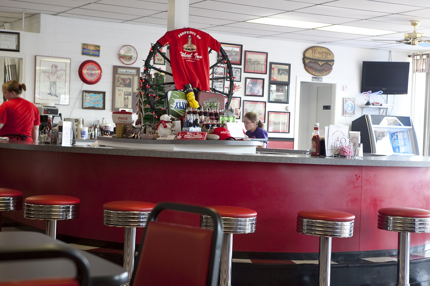 Guberburger at The Wheel Inn in Sedalia, Missouri - A Hamburger topped with Peanut Butter 