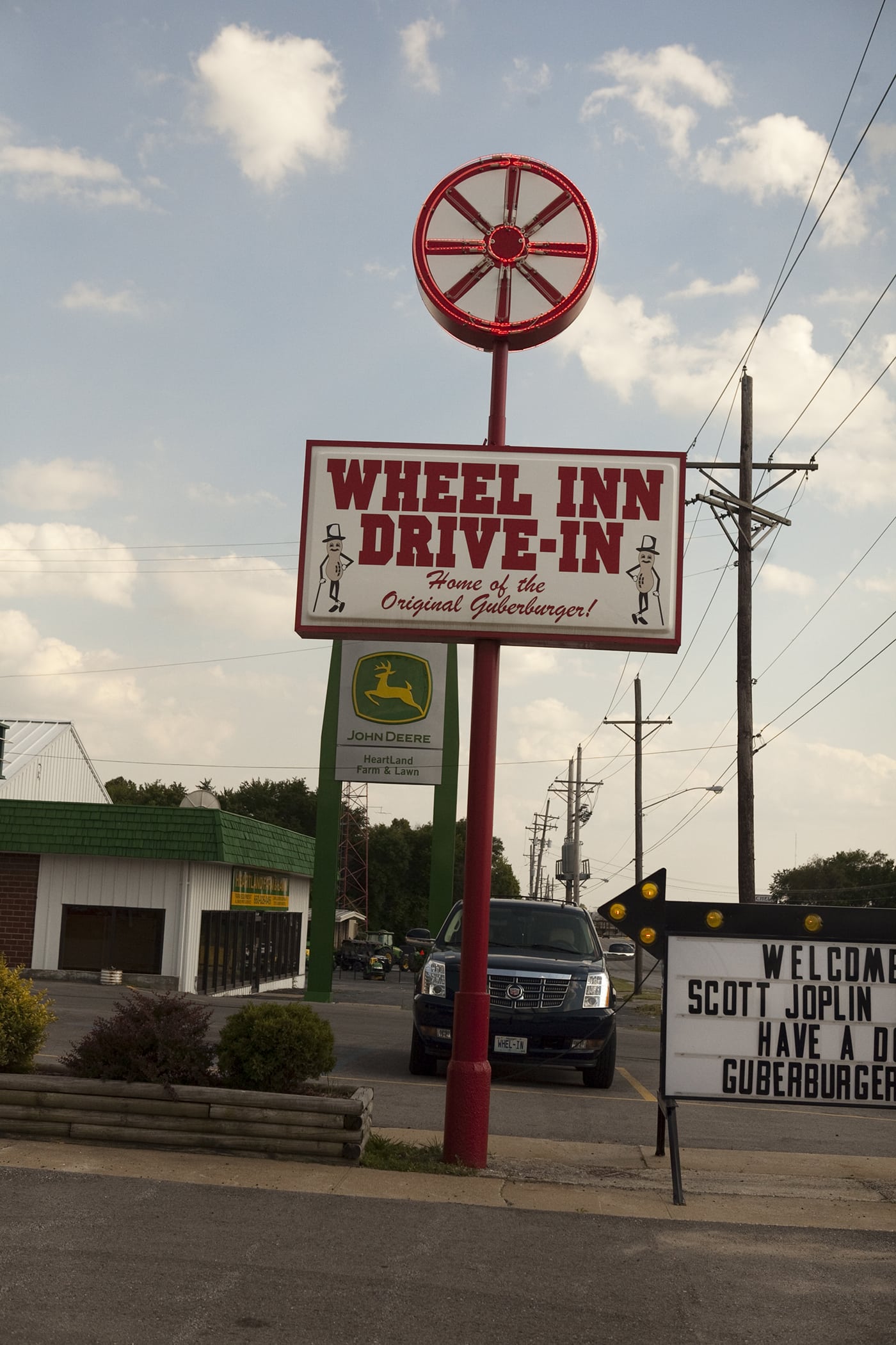 Guberburger at The Wheel Inn in Sedalia, Missouri - A Hamburger topped with Peanut Butter 