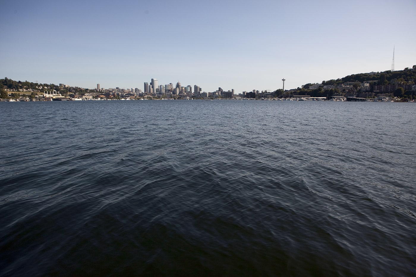 View of the Seattle skyline from Gas Works Park.