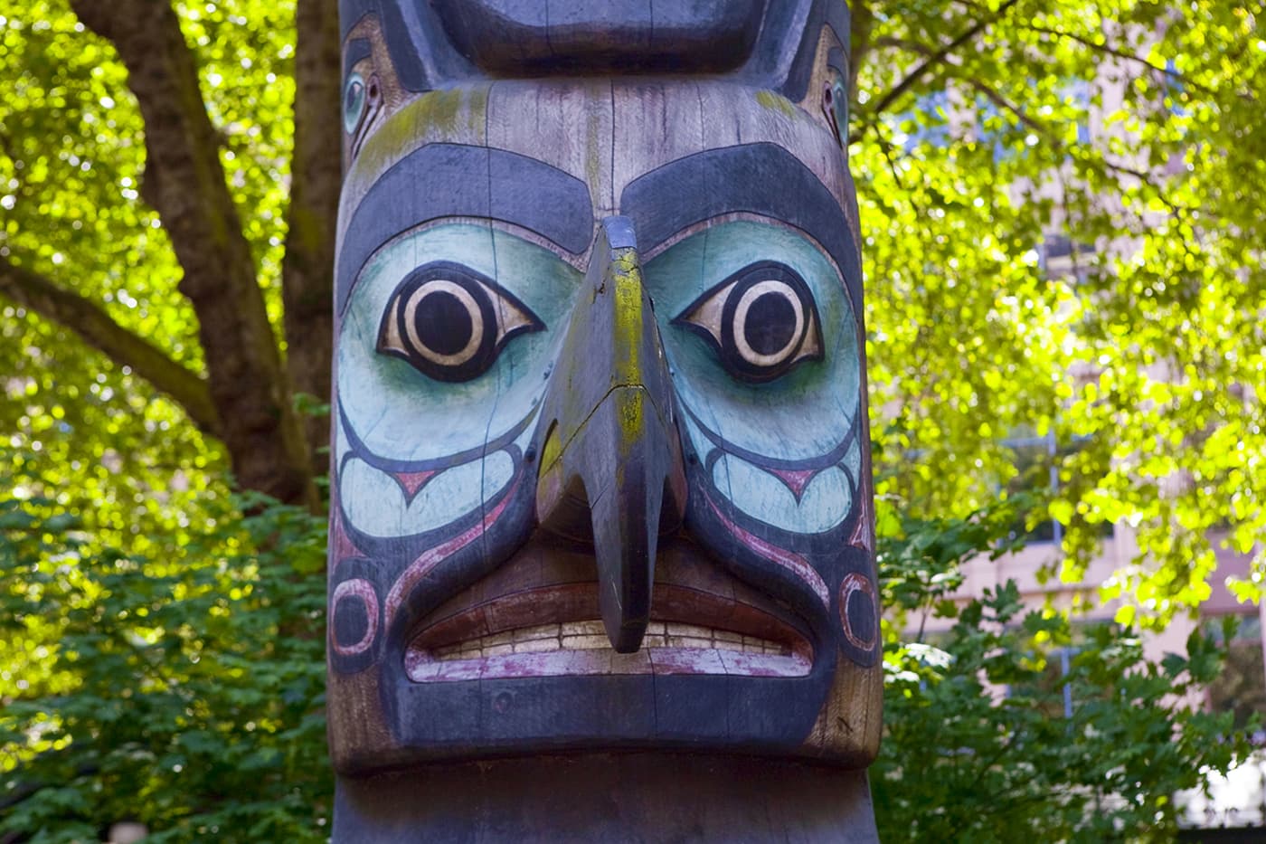 Totem Pole in Seattle, Washington.