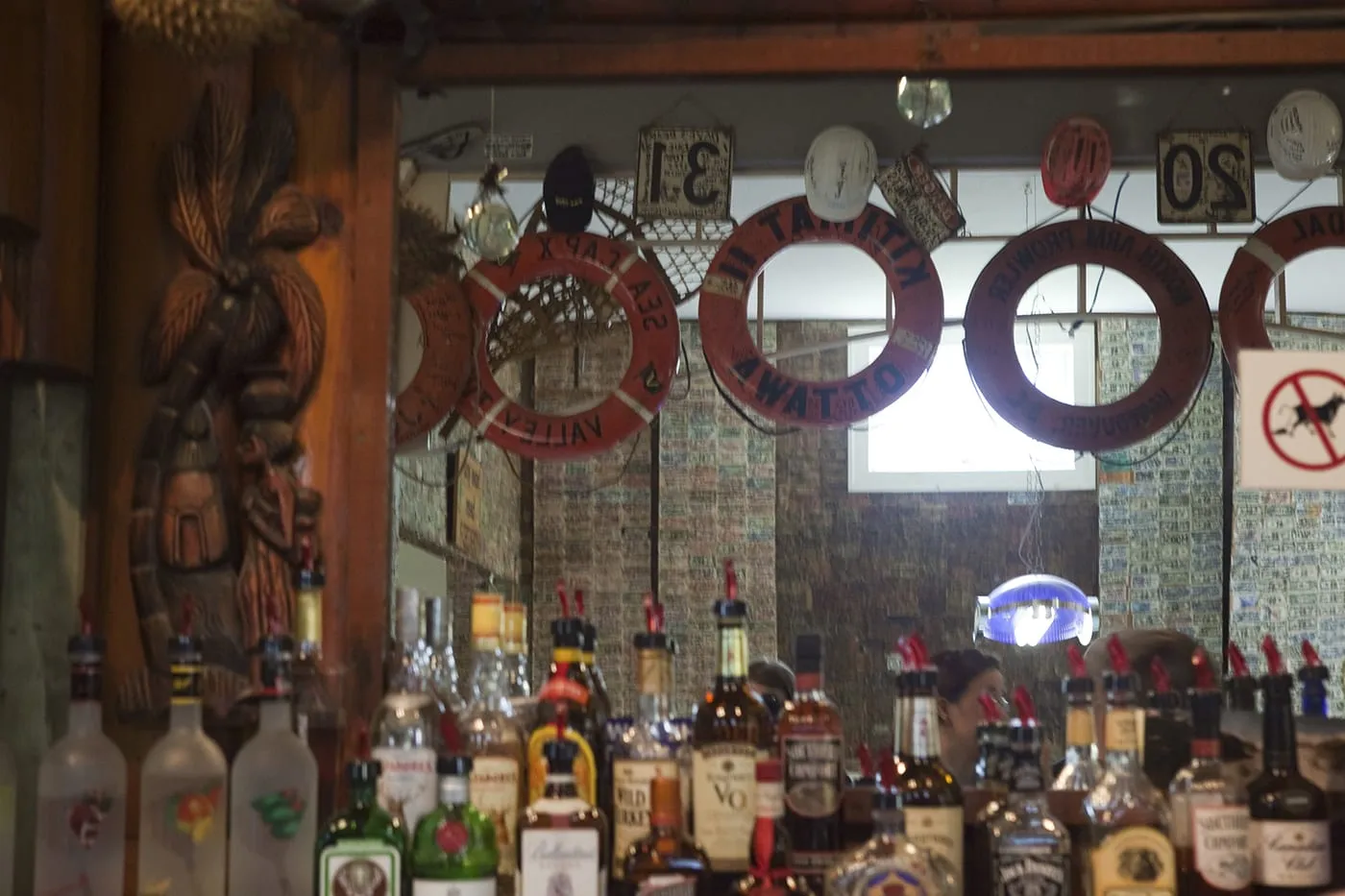 The bar at the Glacier Inn in Hyder, Alaska