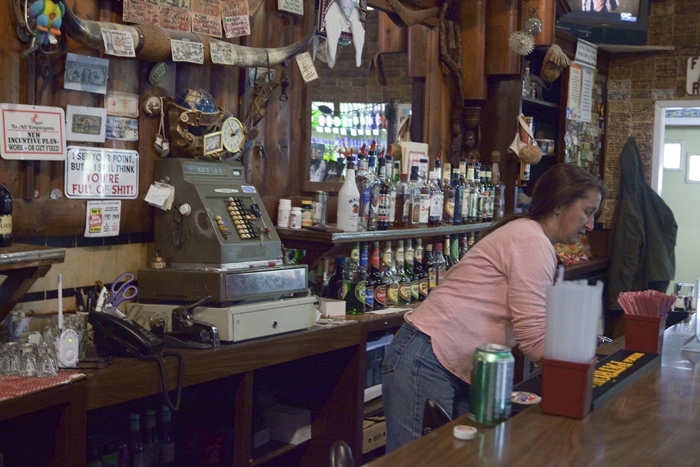 The Bartender at the Glacier Inn in Hyder, Alaska