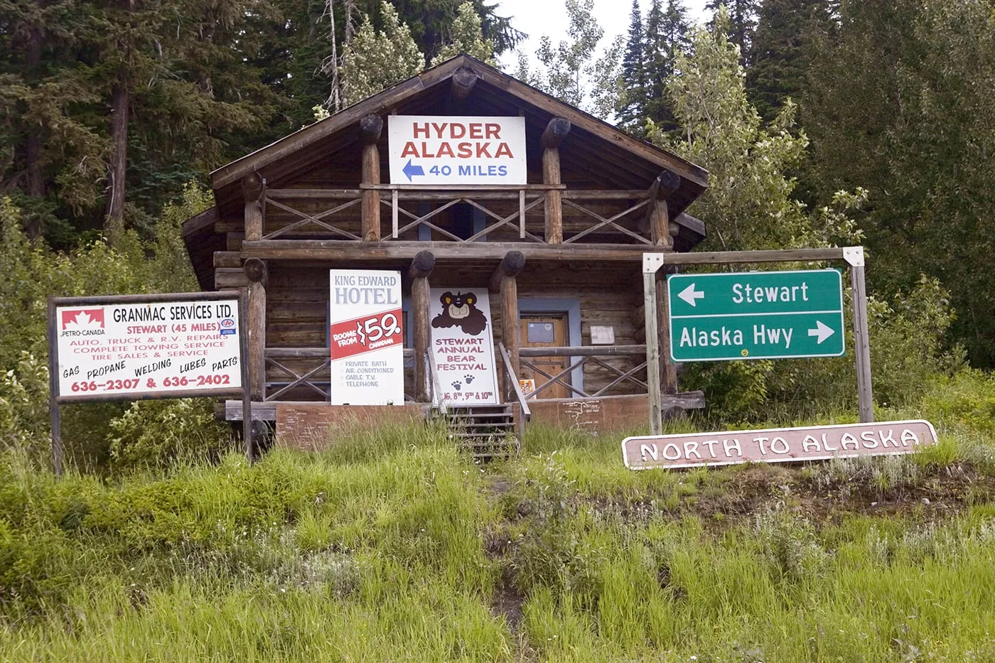 Meziadin Junction, a Hyder, Alaska Visitor Information Center, in British Columbia, Canada.