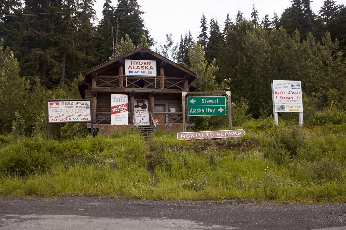 Meziadin Junction, a Hyder, Alaska Visitor Information Center, in British Columbia, Canada.