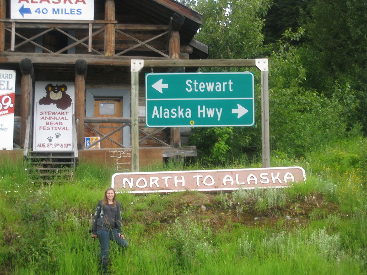 Val at Meziadin Junction, a Hyder, Alaska Visitor Information Center, in British Columbia, Canada.