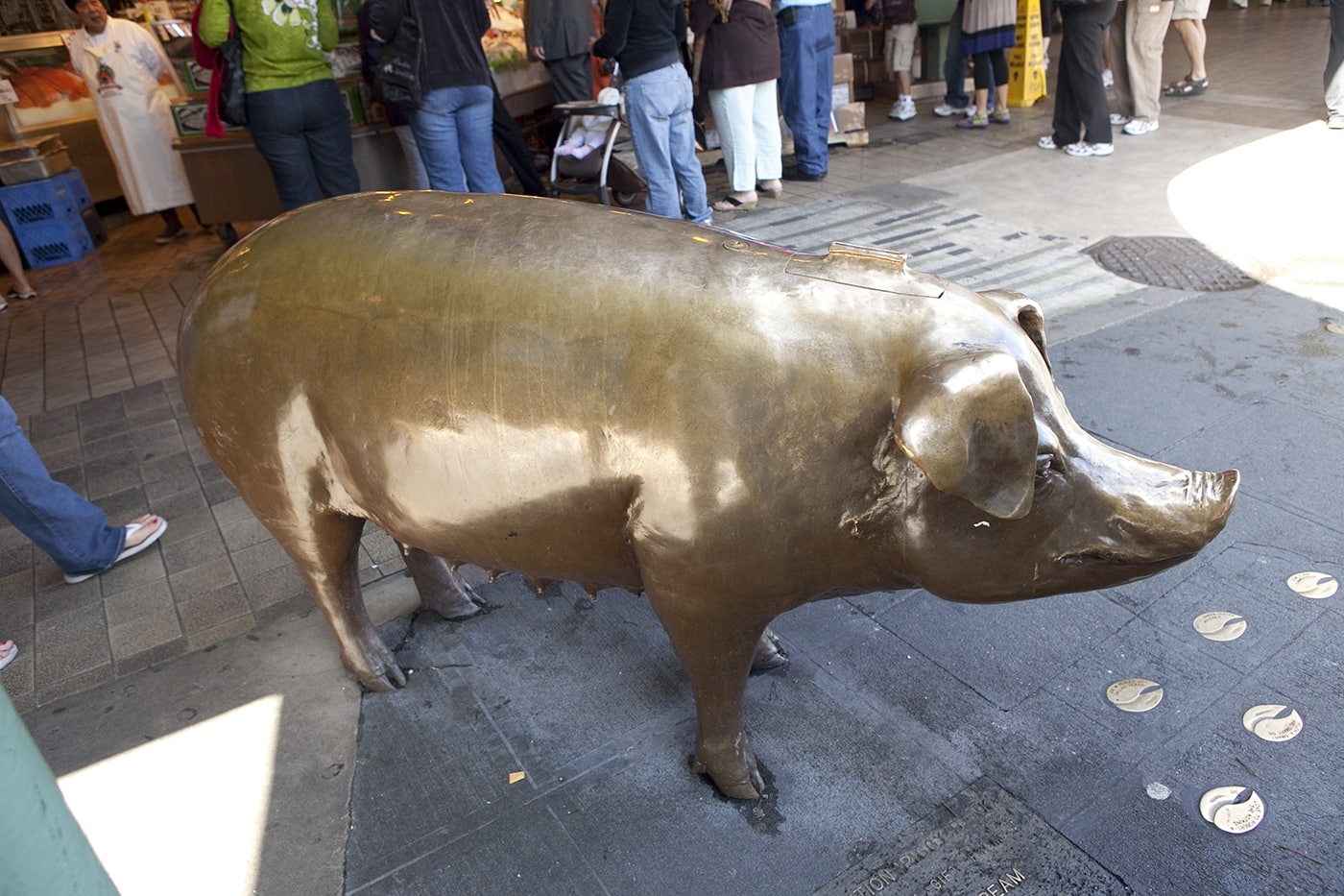 Rachel the Pig at Pike Place Market in Seattle, Washington