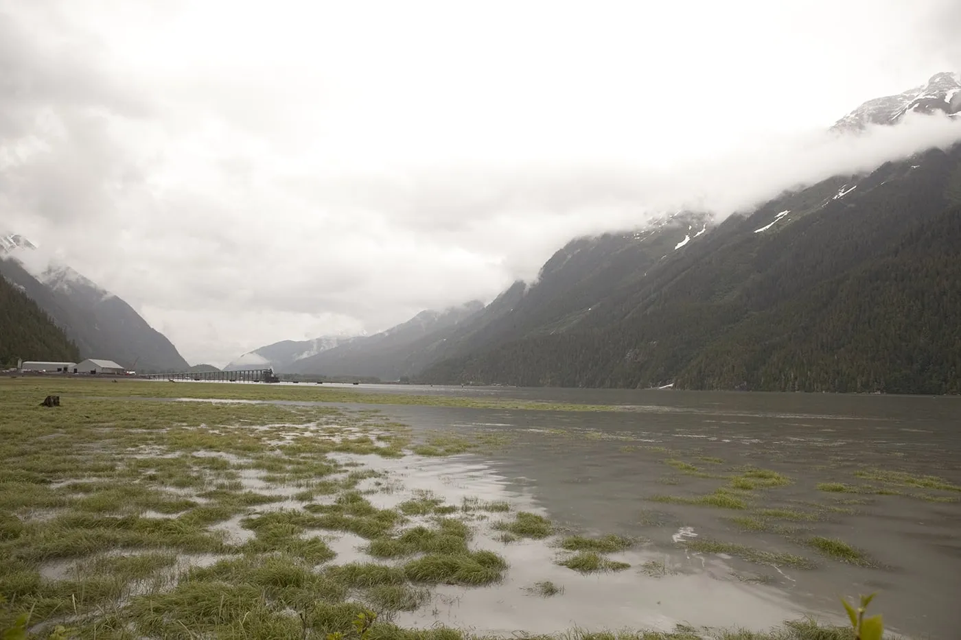 Views from the pier in Hyder, Alaska.