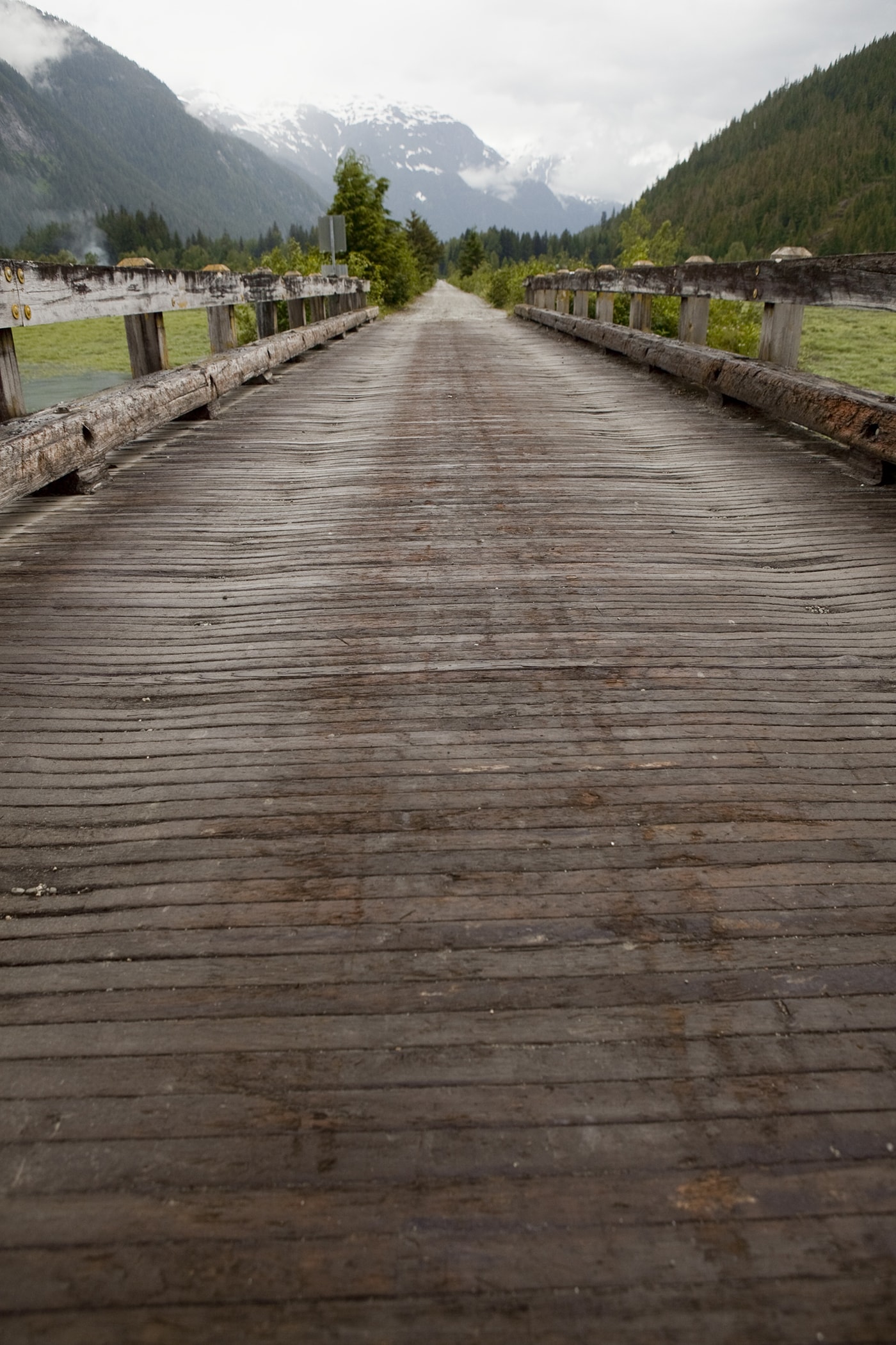 Bridge on the pier in Hyder, Alaska.