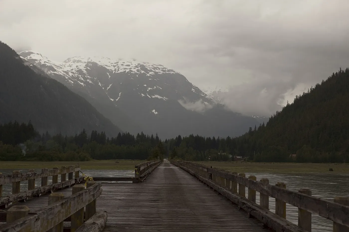 Bridge on the pier in Hyder, Alaska.