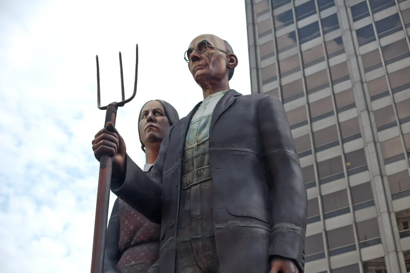 God Bless America - American Gothic Statue by J. Seward Johnson - in Chicago, Illinois.