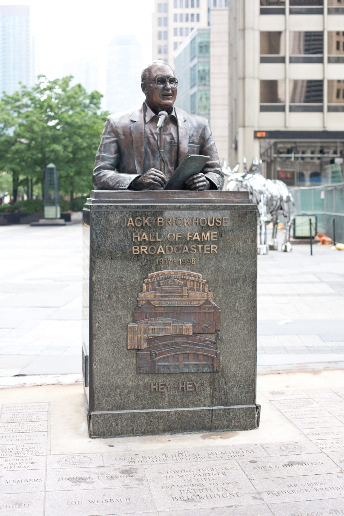 Jack Brickhouse Memorial Statue in Chicago, Illinois