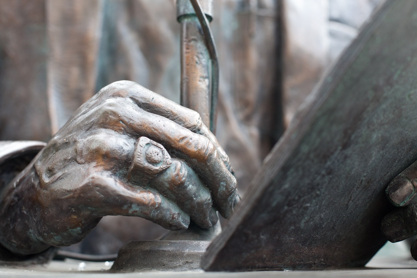 Jack Brickhouse Memorial Statue in Chicago, Illinois.